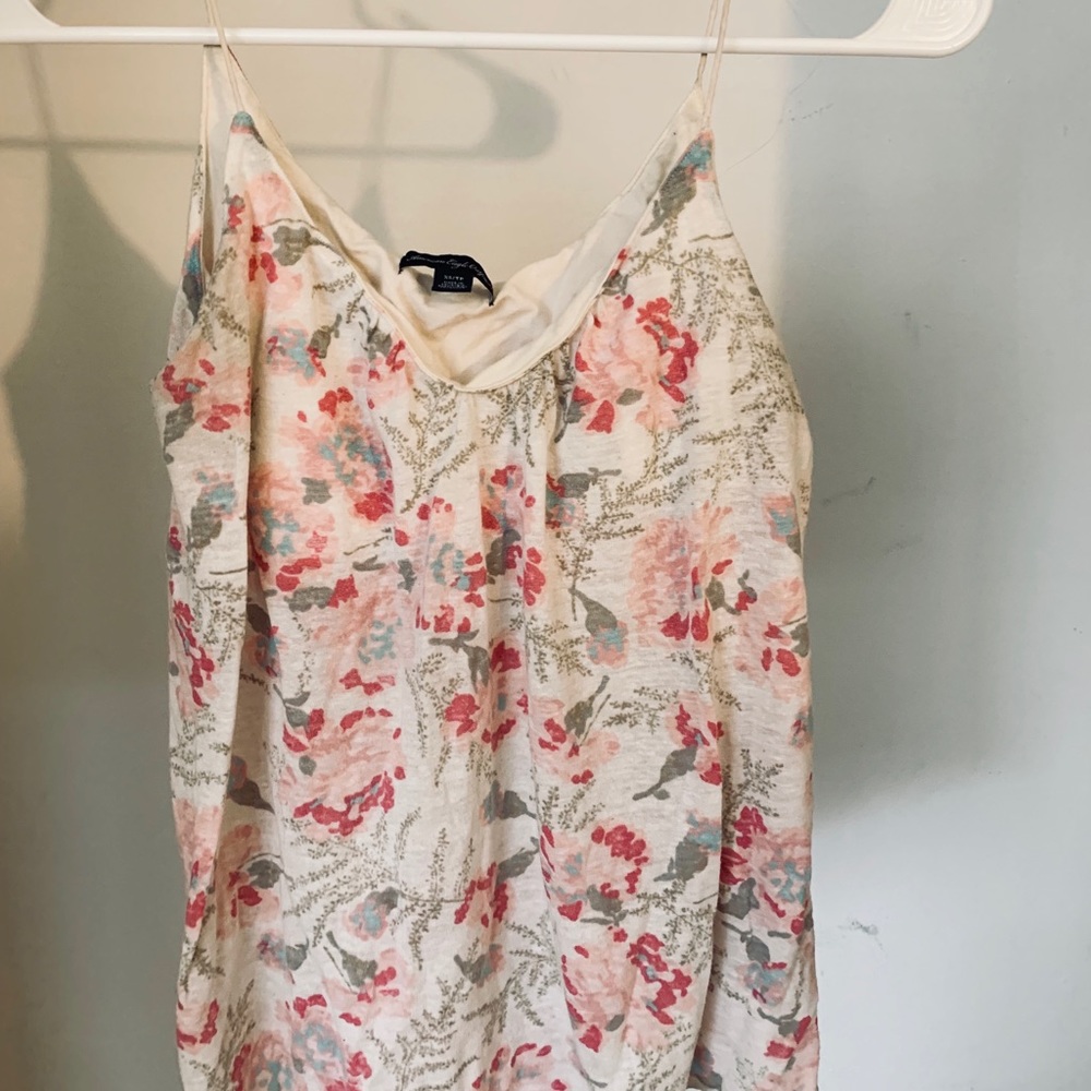 Floral, Spaghetti Strap, Tank Top